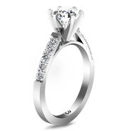Pave Engagement Ring Beth 14K White Gold