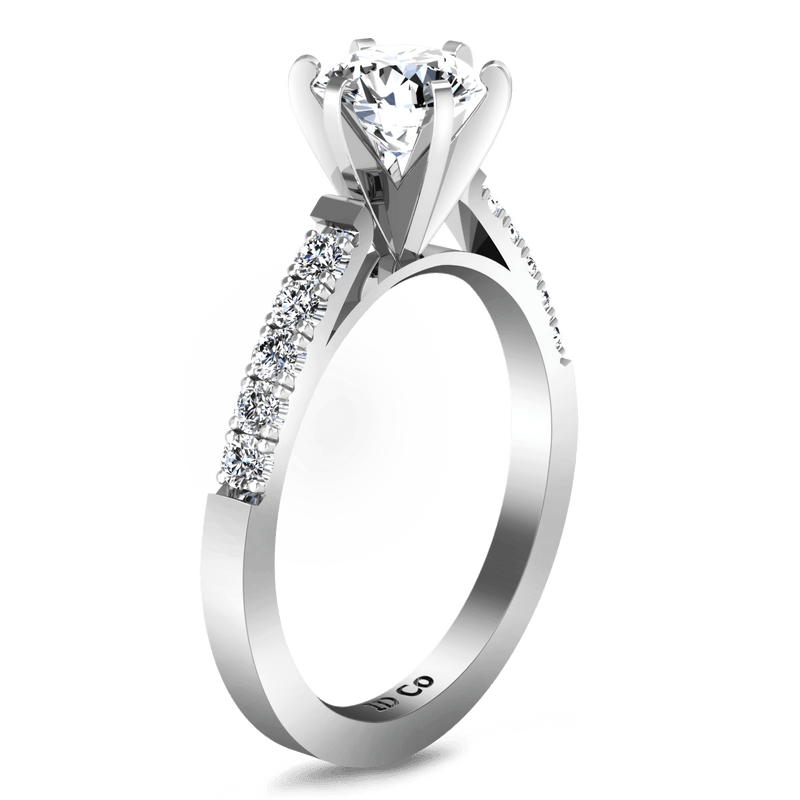 Pave Engagement Ring Beth 14K White Gold