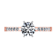 Pave Diamond Engagement Ring Lauren 14K Rose Gold