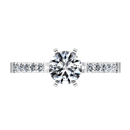 Pave Engagement Ring Beth 14K White Gold