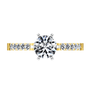 Pave Diamond EngagementRing Beth 14K Yellow Gold