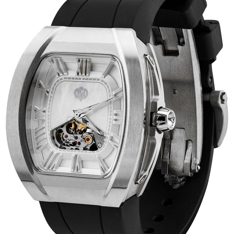 Frost NYC Evolution Women's Watch - Automatic Skeleton Steel Mother Of Pearl | WFRST-01-R-S Black Band | Pre - Sale