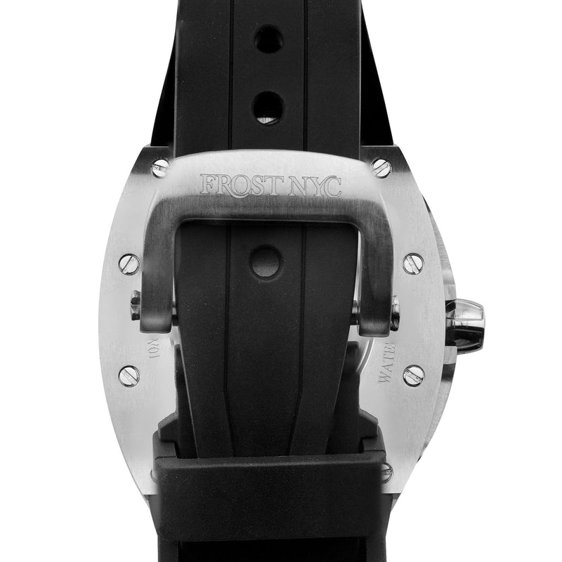 Frost NYC Evolution Women's Watch - Automatic Skeleton Steel Mother Of Pearl | WFRST-01-R-S Black Band | Pre - Sale