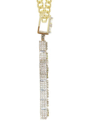14K Yellow Gold Diamond Cross Necklace  | 8.99 Carats
