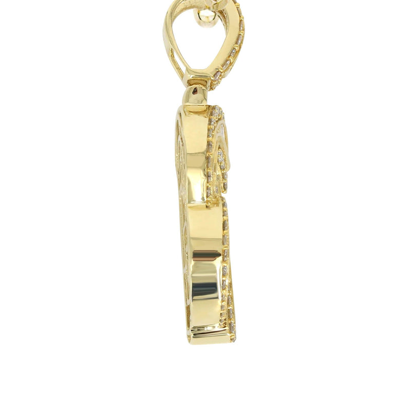 14K Yellow Gold Letter "B" Baguette Diamond Necklace | 2.15 Carats