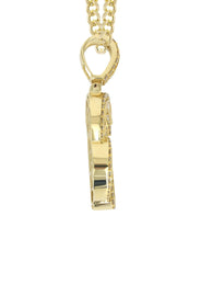 14K Yellow Gold Letter "B" Baguette Diamond Necklace | 2.15 Carats