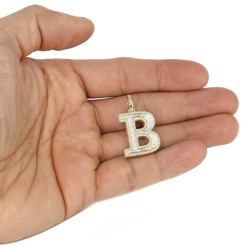 Diamond 10K Yellow Gold Letter "B" Necklace | Appx. 14.6 Grams