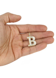 Diamond 10K Yellow Gold Letter "B" Necklace | Appx. 14.6 Grams