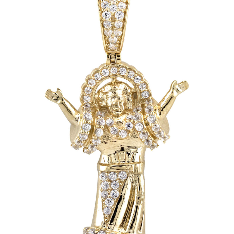 10K Yellow Gold Baby Jesus Necklace | Small 9 Grams - Large 22 Grams
