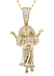 10K Yellow Gold Baby Jesus Necklace | Small 9 Grams - Large 22 Grams
