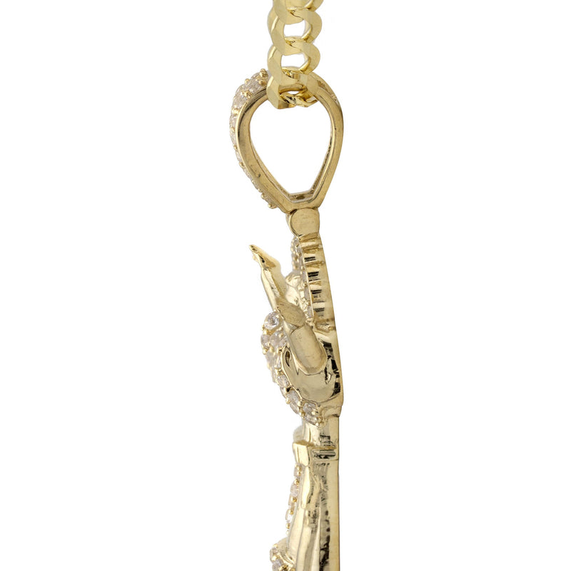 10K Yellow Gold Baby Jesus Necklace | Small 9 Grams - Large 22 Grams