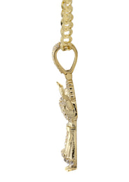 10K Yellow Gold Baby Jesus Necklace | Small 9 Grams - Large 22 Grams