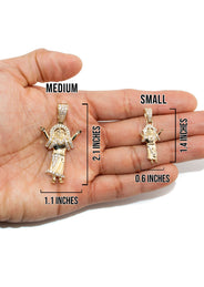 10K Yellow Gold Baby Jesus Necklace | Small 9 Grams - Large 22 Grams