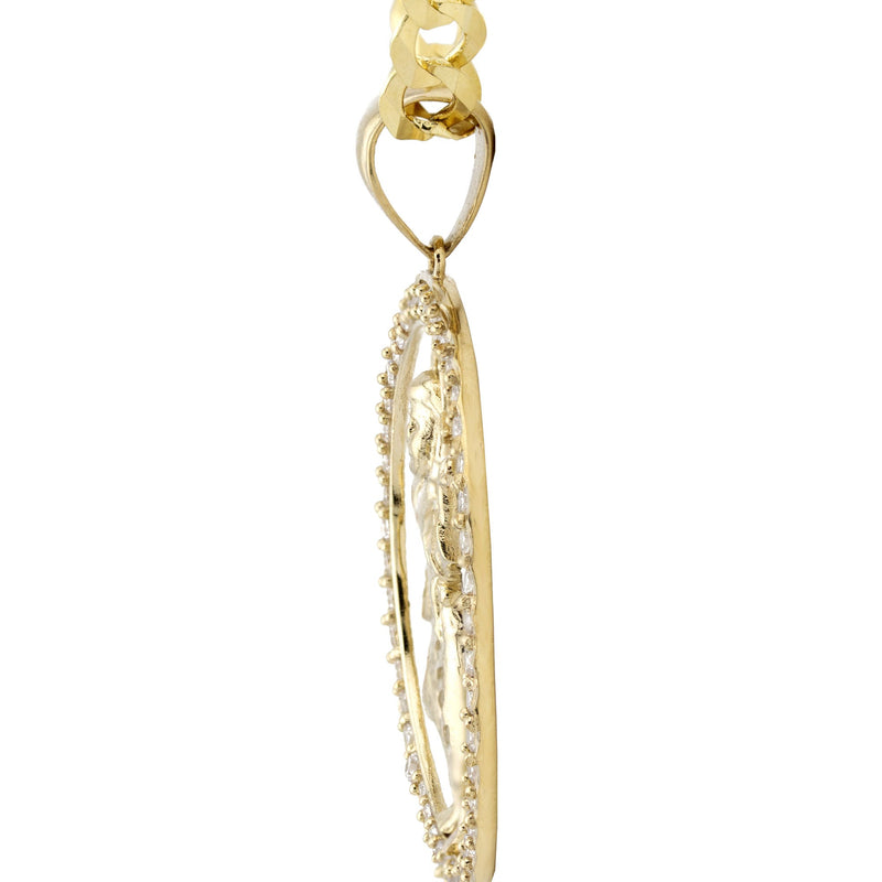 10K Yellow Gold Baby Jesus Necklace | Small 12 Grams - Large 19 Grams