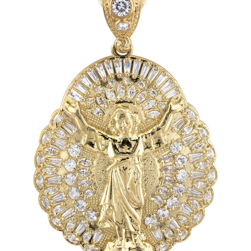 10K Yellow Gold Baby Jesus Necklace | Small 12 Grams - Large 25 Grams