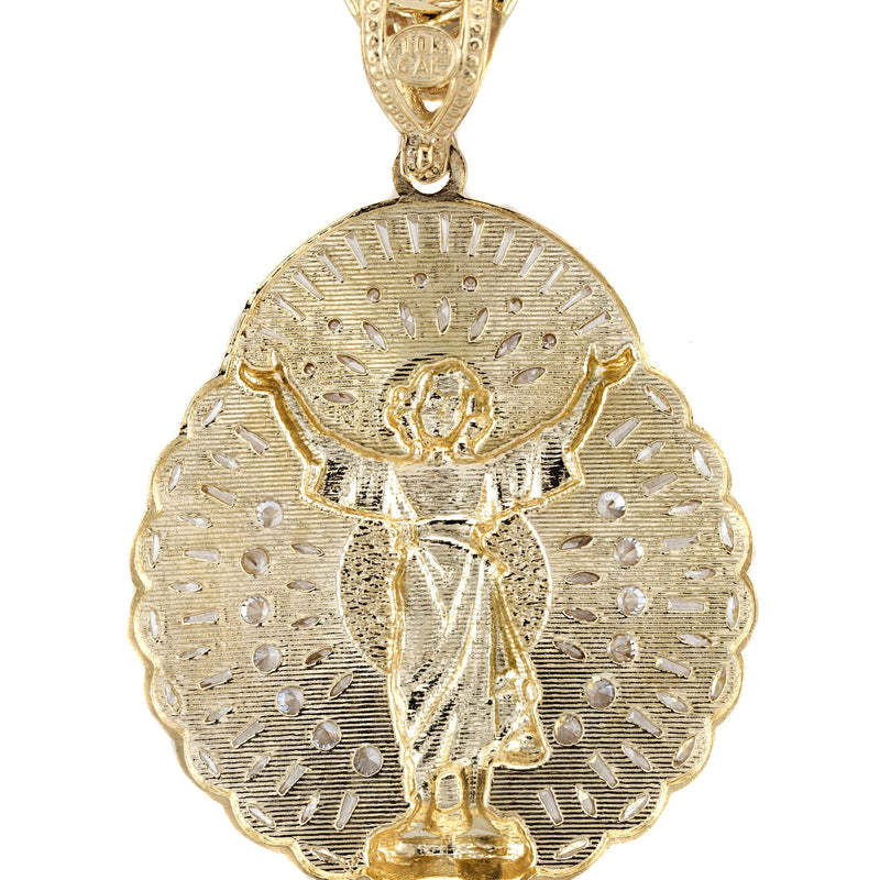 10K Yellow Gold Baby Jesus Necklace | Small 12 Grams - Large 25 Grams