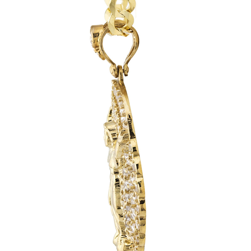 10K Yellow Gold Baby Jesus Necklace | Small 12 Grams - Large 25 Grams