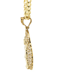 10K Yellow Gold Baby Jesus Necklace | Small 12 Grams - Large 25 Grams