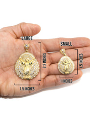10K Yellow Gold Baby Jesus Necklace | Small 12 Grams - Large 25 Grams