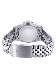 Diamond Mens Rolex Datejust Watch 16200 | 36Mm | Red Black Arabic Diamond Dial | Jubilee Band