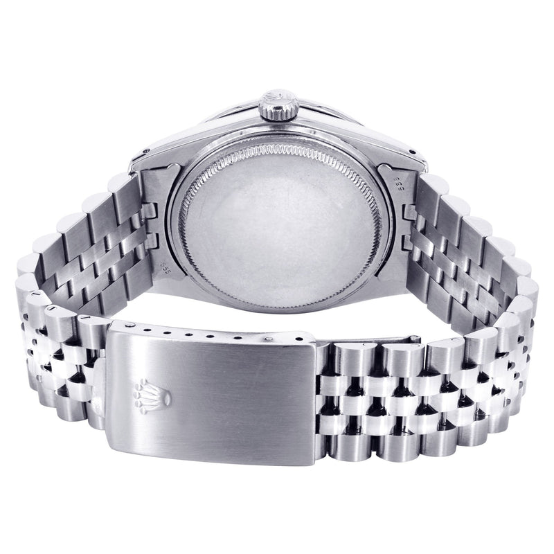 Womens Rolex Datejust Watch 16200 | Fluted Bezel | 36Mm | Green Arabic Dial | Fluted Bezel | Jubilee Band