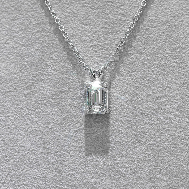 Women Jewelry - Diamond Necklace For Women | Lab Grown Emerald Diamond Solitaire Pendant