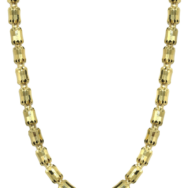 Silver Chain - Mens Gold Chain / Barrel Chain