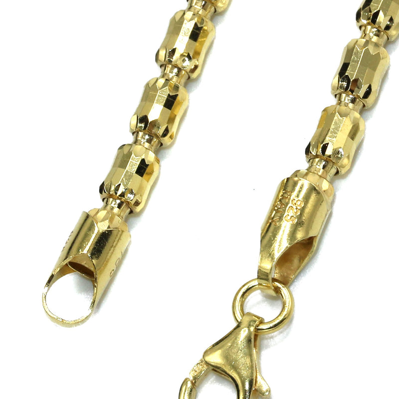 Silver Chain - Mens Gold Chain / Barrel Chain