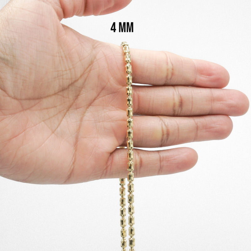Silver Chain - Mens Gold Chain / Barrel Chain