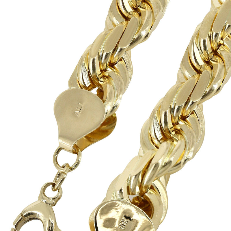 Heavy Solid Gold Rope Link Chain Customizable