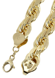 Heavy Solid Gold Rope Link Chain Customizable