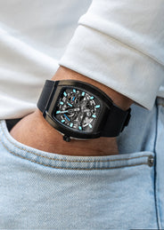 Frost NYC Mens Watch - Automatic Skeleton Sport Black Watch | FRST-01-SB| Black