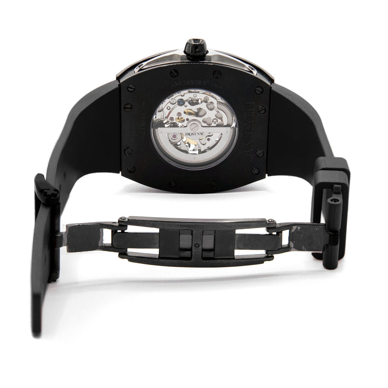 Frost NYC Mens Watch - Automatic Skeleton Sport Black Watch | FRST-01-SB| Black