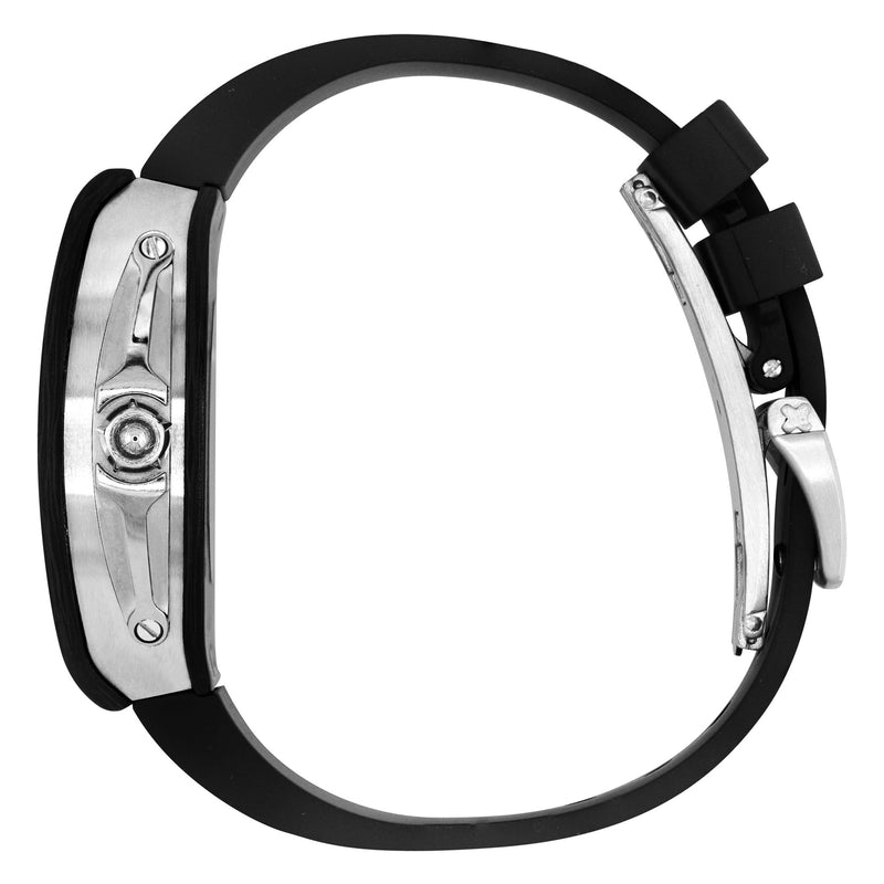 Frost NYC Mens Watch - Automatic Skeleton Carbon Fiber Sport Watch | FRST-01-CFS | Black