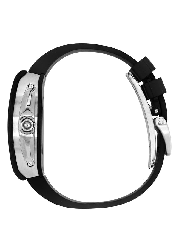 Frost NYC Mens Watch - Automatic Skeleton Carbon Fiber Sport Watch | FRST-01-CFS | Black