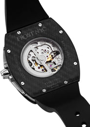 Frost NYC Mens Watch - Automatic Skeleton Carbon Fiber Sport Watch | FRST-01-CFS | Black