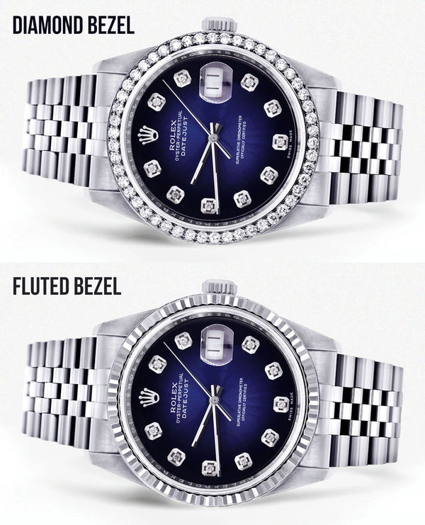 Womens Rolex Datejust Watch 16200 | 36Mm | Blue Dial | Jubilee Band