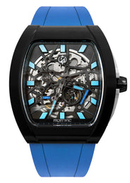 Frost NYC Mens Watch - Automatic Skeleton Sport Black Watch | FRST-01-SB | Blue