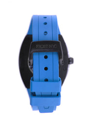 Frost NYC Mens Watch - Automatic Skeleton Sport Black Watch | FRST-01-SB | Blue