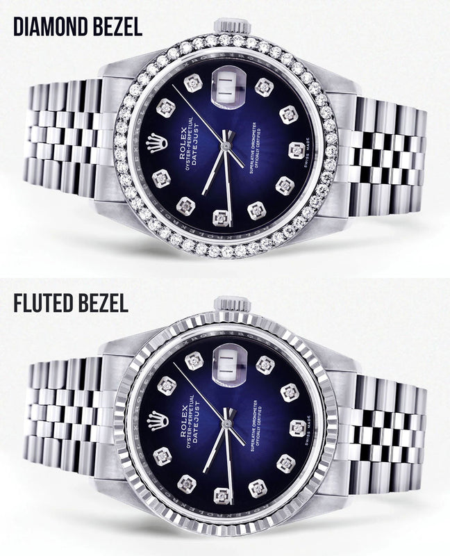 Womens Rolex Datejust Watch 16200 | 36Mm | Blue Dial | Jubilee Band