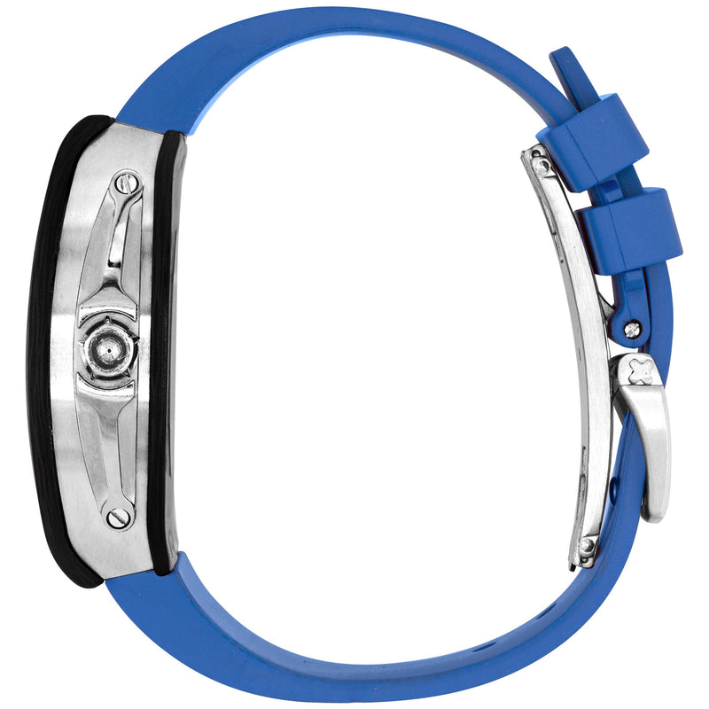 Frost NYC Mens Watch - Automatic Skeleton Carbon Fiber Sport Watch | FRST-01-CFS | Blue