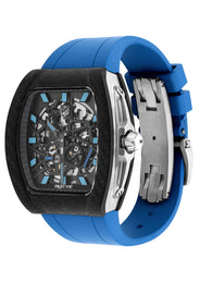 Frost NYC Mens Watch - Automatic Skeleton Carbon Fiber Sport Watch | FRST-01-CFS | Blue