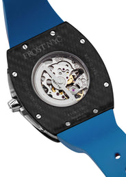 Frost NYC Mens Watch - Automatic Skeleton Carbon Fiber Sport Watch | FRST-01-CFS | Blue