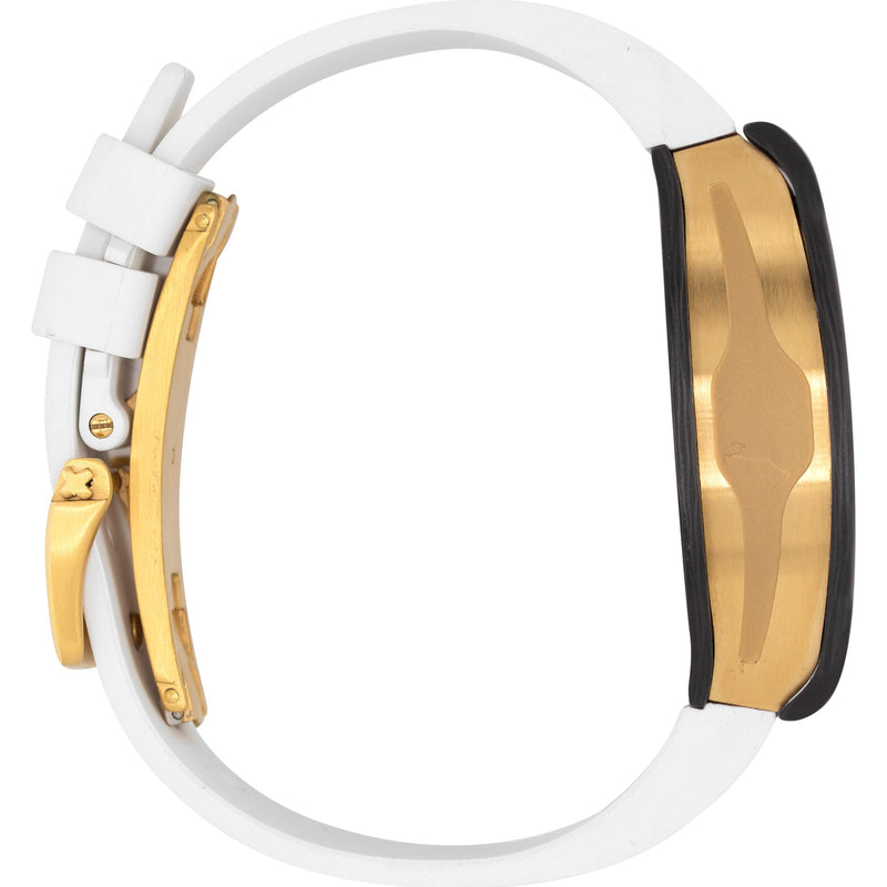 Frost NYC Mens Watch - Automatic Skeleton Carbon Fiber Sport Gold Watch | FRST-01-CFY| White
