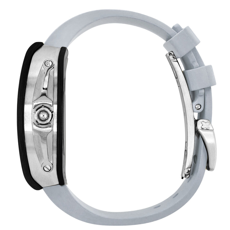 Frost NYC Mens Watch - Automatic Skeleton Carbon Fiber Sport Watch | FRST-01-CFS | Gray