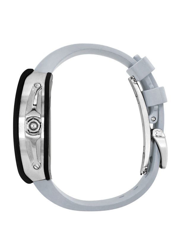 Frost NYC Mens Watch - Automatic Skeleton Carbon Fiber Sport Watch | FRST-01-CFS | Gray