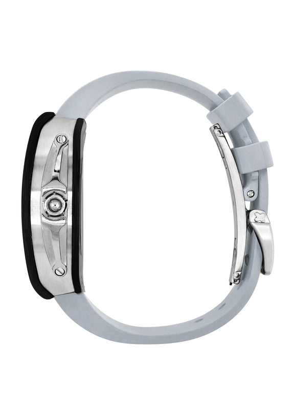 Frost NYC Mens Watch - Automatic Skeleton Carbon Fiber Sport Watch | FRST-01-CFS | Gray