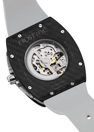Frost NYC Mens Watch - Automatic Skeleton Carbon Fiber Sport Watch | FRST-01-CFS | Gray