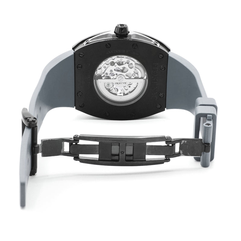 Frost NYC Mens Watch - Automatic Skeleton Sport Black Watch | FRST-01-SB | Gray