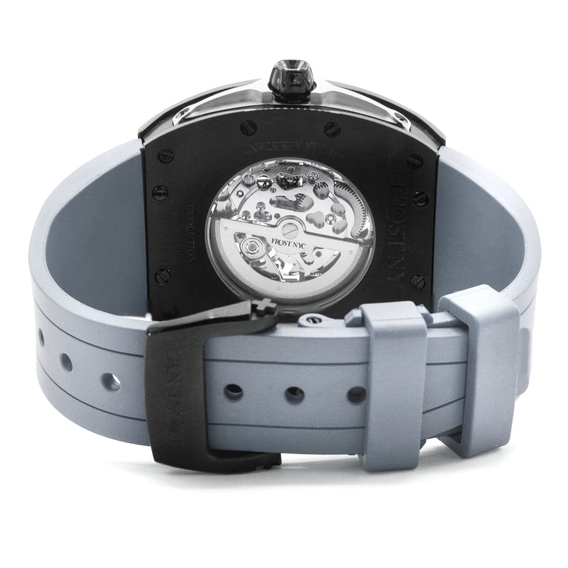 Frost NYC Mens Watch - Automatic Skeleton Sport Black Watch | FRST-01-SB | Gray